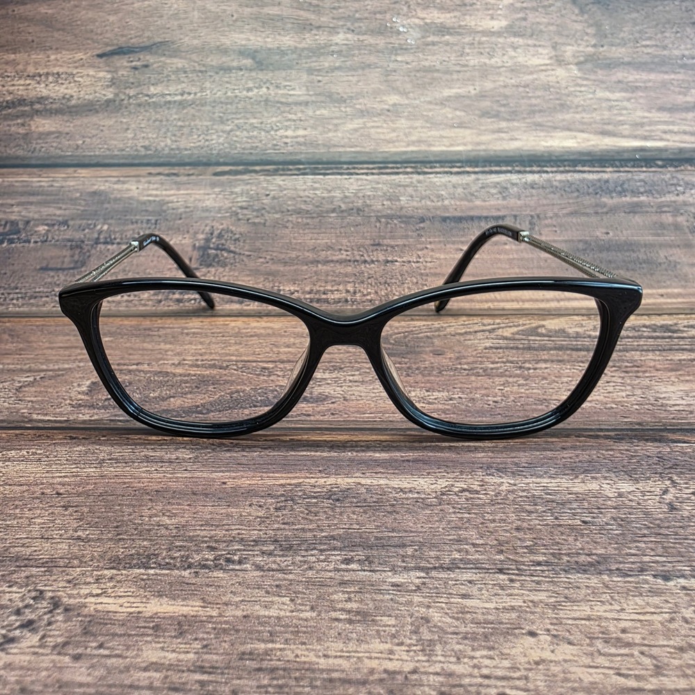 Valerie Spencer 9344 Eyeglasses Black Silver Cat Eye 51-15-140 Frames